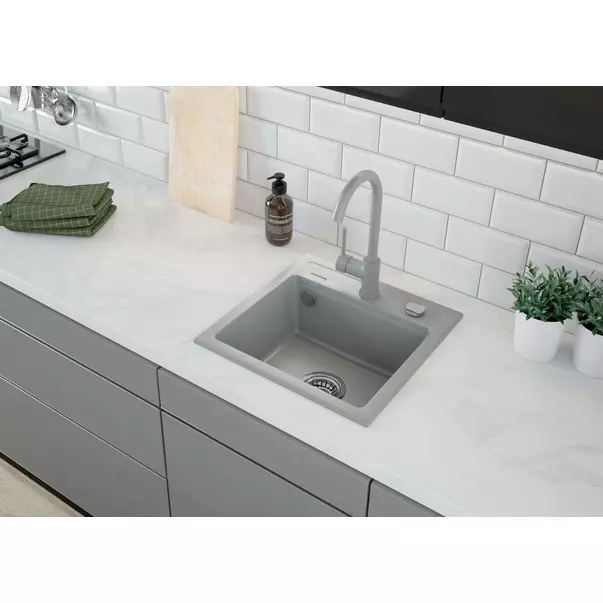 Chiuveta granit Deante Zorba 44x44 cm gri [4]