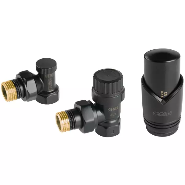 Set robinet coltar termostatic decorativ Ferro negru [1]