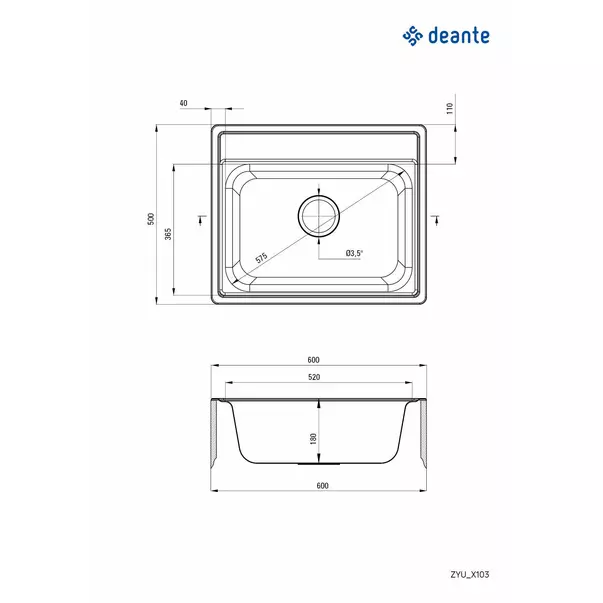 Chiuveta Deante Soul inox 60x50 cm [2]