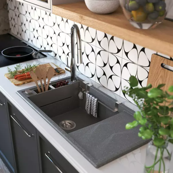 Suport prosop bucatarie Deante din inox periat 30x7 cm [4]