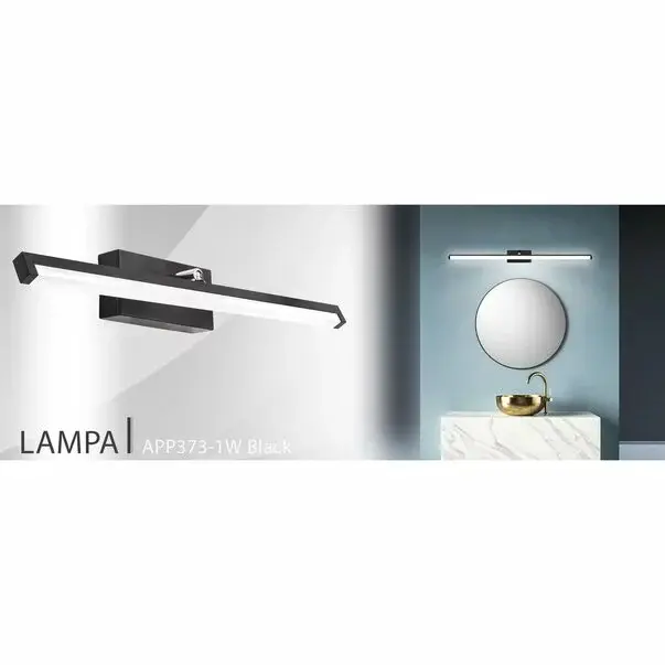 Aplica baie Rea 12w 50 cm negru APP373-1W [9]