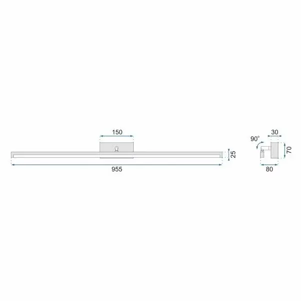Aplica baie Rea 20w 100 cm alb APP376-1W [5]