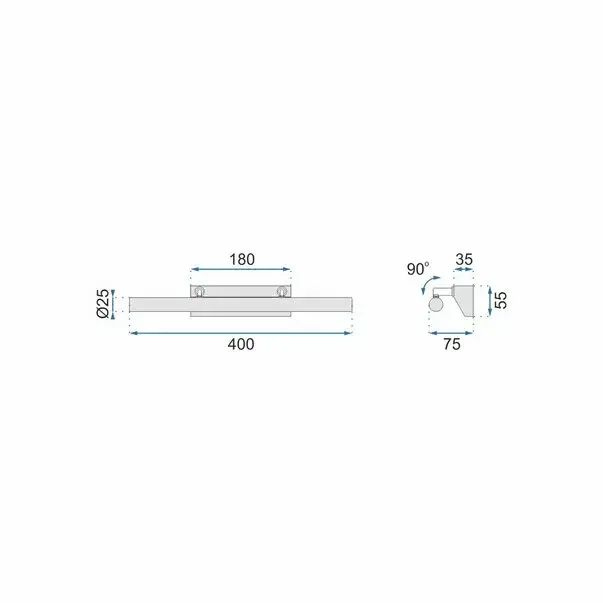 Aplica baie Rea 5w 40 cm gri APP361-1W [7]