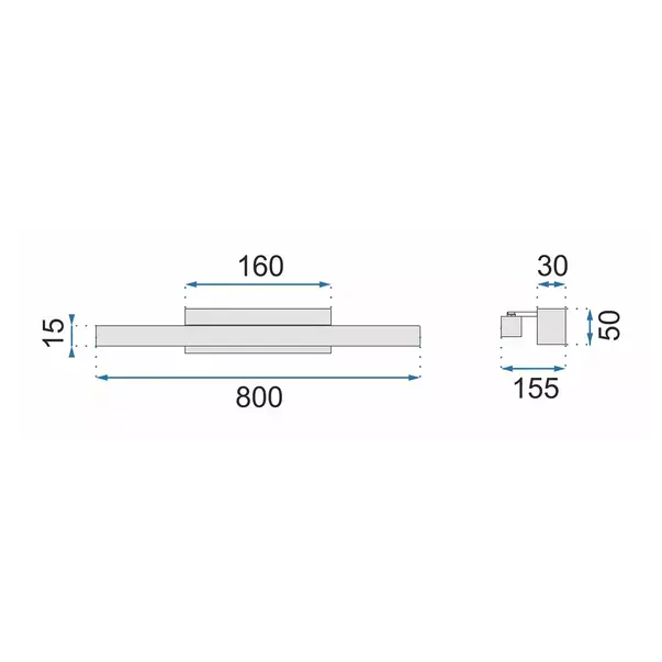 Aplica baie Rea APP835-1W auriu 80 cm [7]