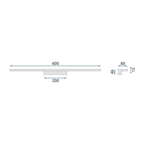 Aplica baie Rea APP837-1W auriu 60 cm [7]