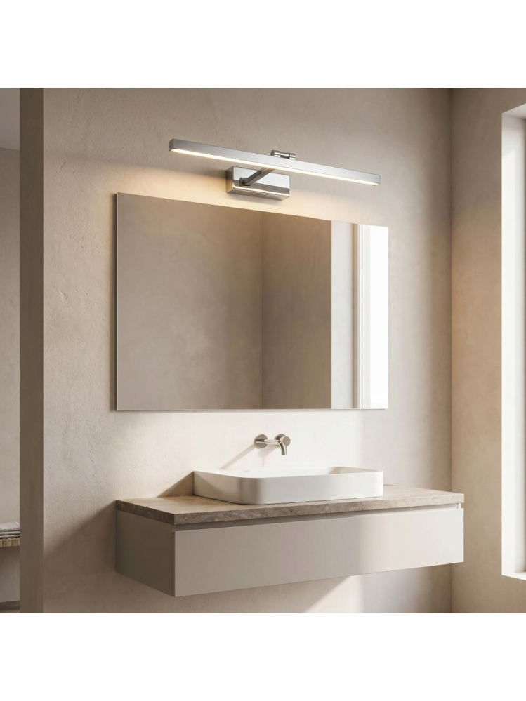 Aplica LED perete Toolight APP1858-1W 60 cm crom baie [8]