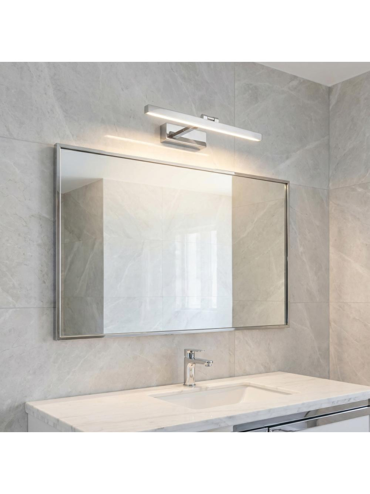 Aplica LED perete Toolight APP1858-1W 60 cm crom baie [11]