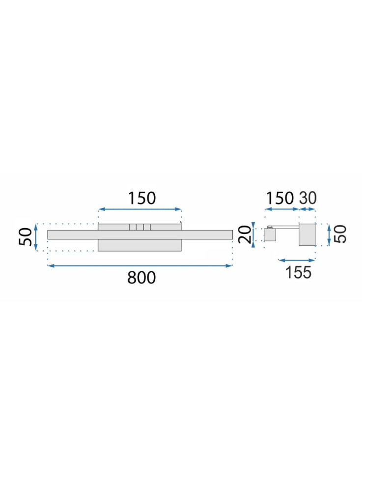 Aplică LED pentru baie APP1859-1W 80 cm crom [12]