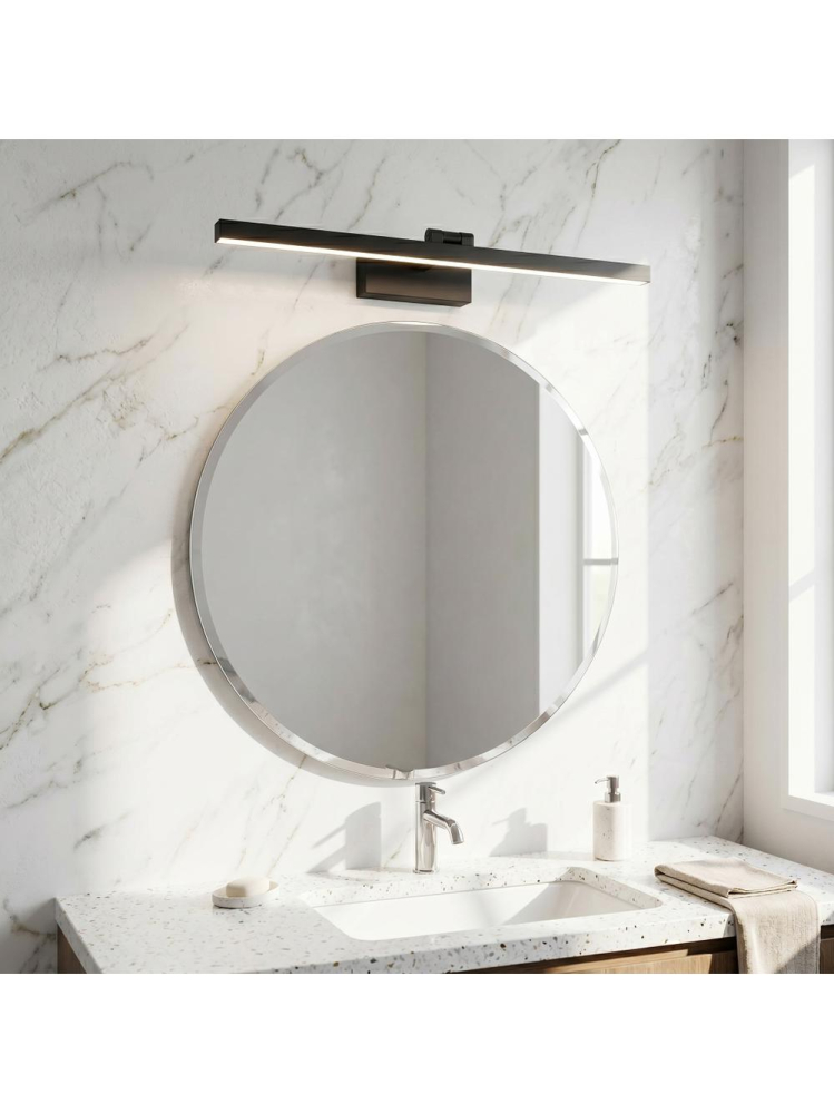 Aplica LED perete Toolight APP1867-1W negru mat 600 mm baie [11]