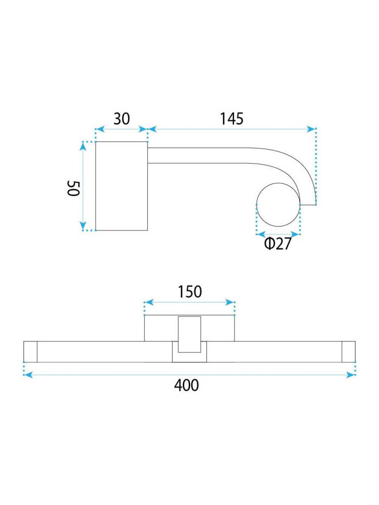 Aplică LED pentru baie APP1883-1W 40cm auriu [7]