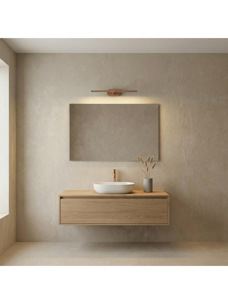 Aplica LED baie Toolight APP1895-1W 40 cm cupru periat dispersor opal perete [5]