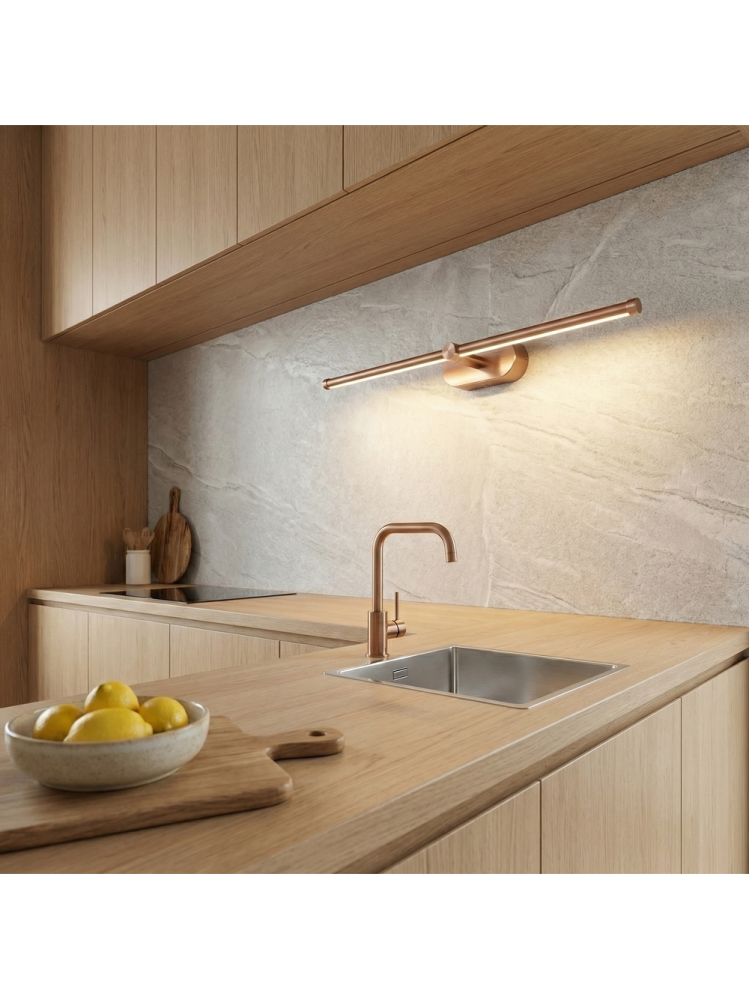 Aplica LED pentru baie Toolight APP1896-1W 60 cm cupru periat [7]