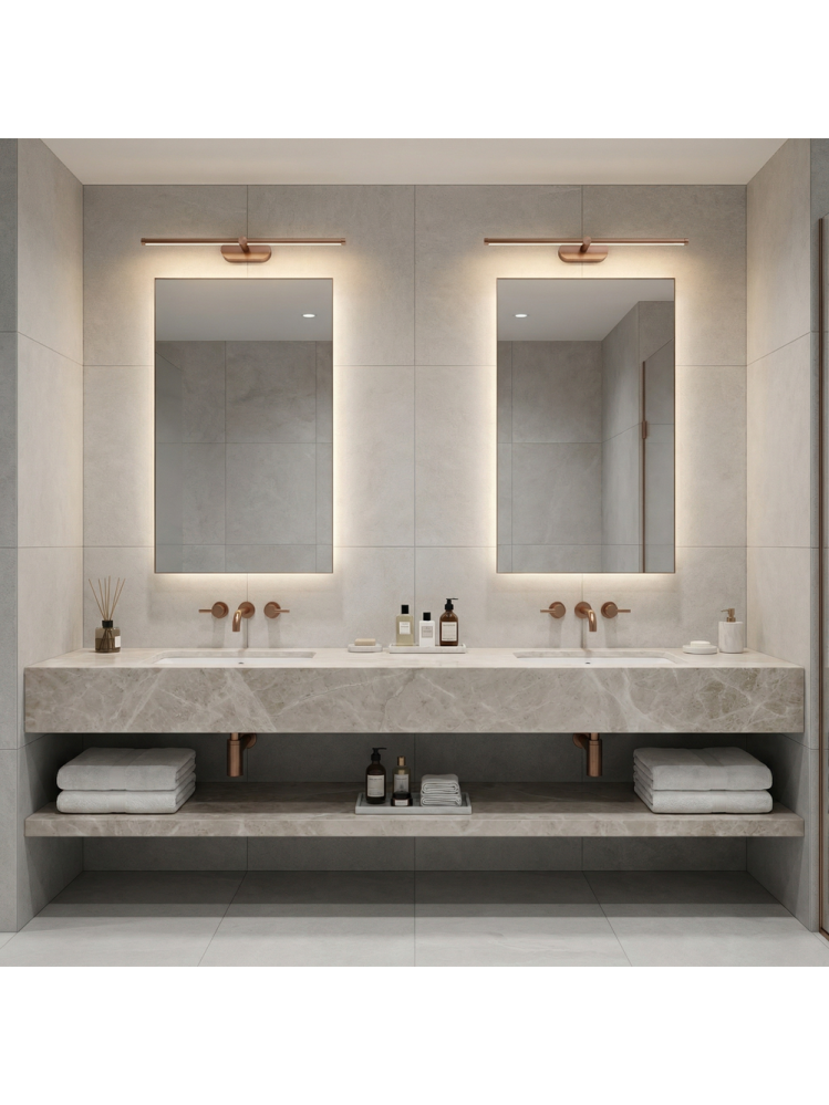 Aplica LED pentru baie Toolight APP1896-1W 60 cm cupru periat [3]