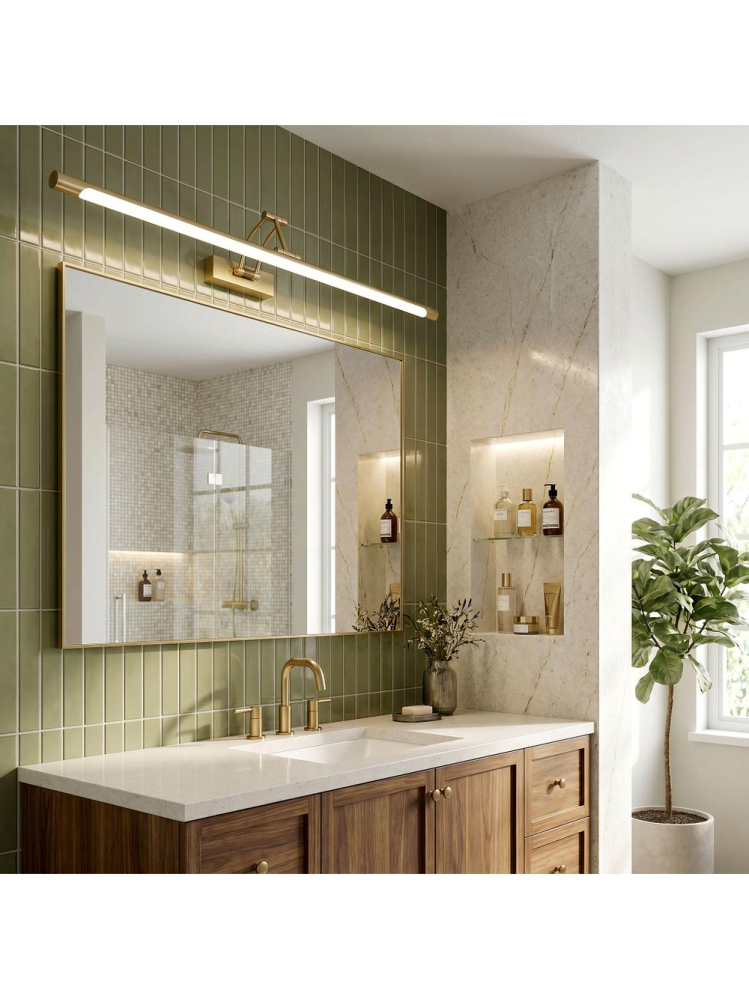 Aplică LED pentru baie SWE024-1W 80cm auriu periat [2]