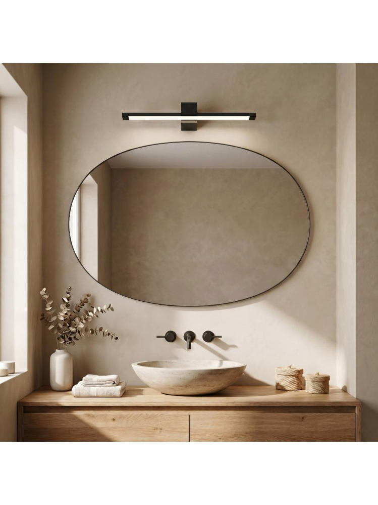 Aplica LED perete Toolight SWE050-1W 600 mm negru mat baie [10]