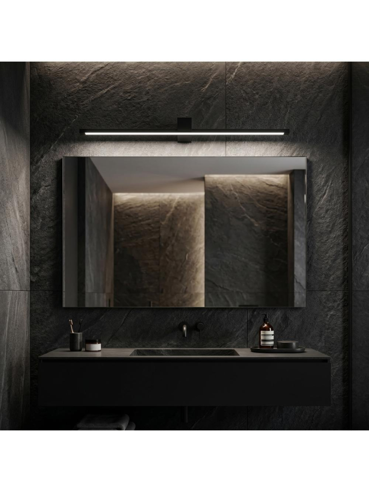 Aplică LED perete Toolight SWE051-1W negru mat 800 mm baie [4]