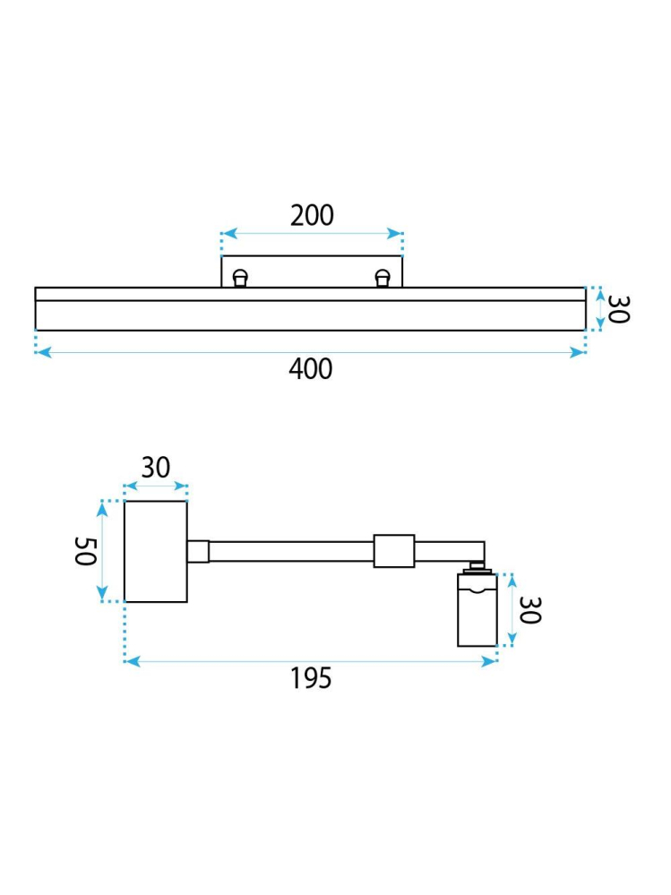 Aplica LED perete Toolight APP1869-1W 40cm crom sursa LED integrata [11]
