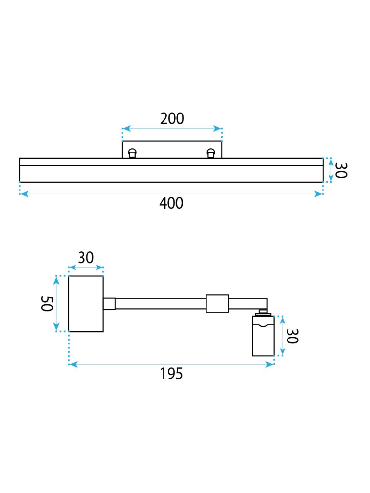 Aplica LED perete baie Toolight APP1872 40 cm auriu [11]