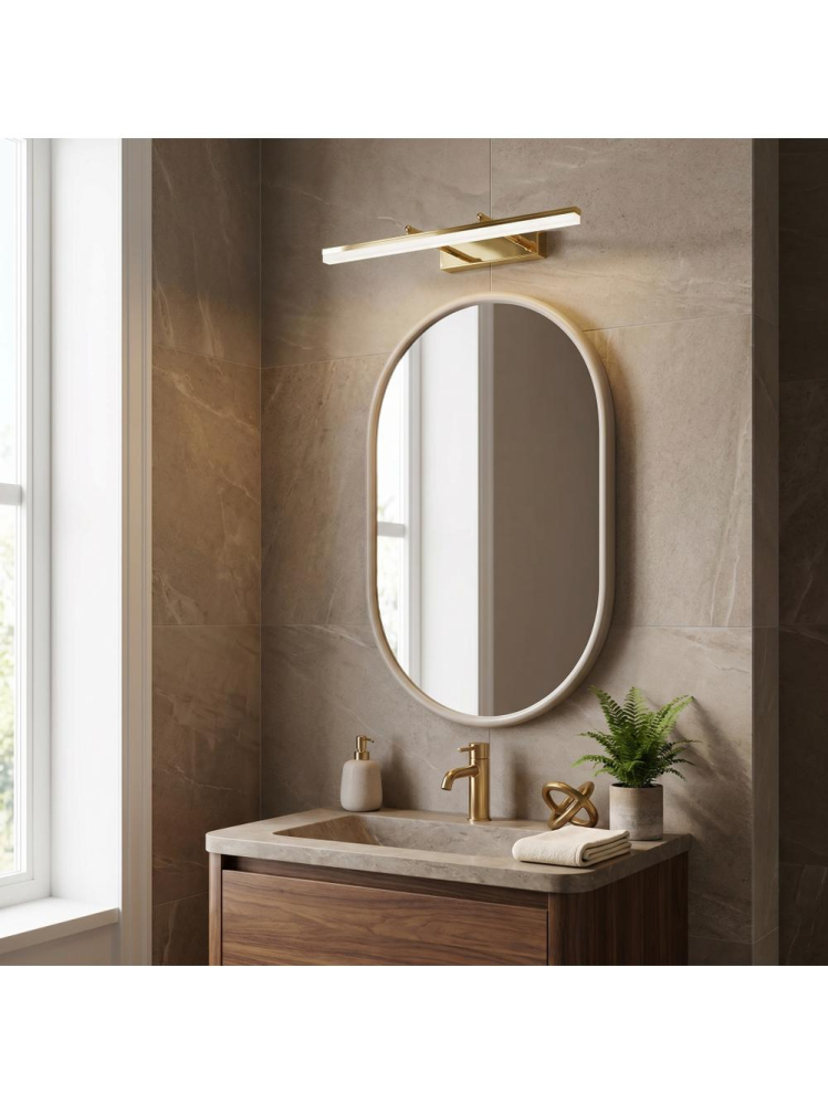 Aplica LED pentru baie Toolight APP1873-1W 60cm auriu perete reglabila [10]