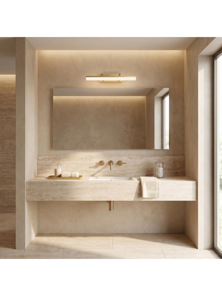Aplica LED perete baie Toolight APP1875-1W 400mm auriu periat sursa LED integrata [4]