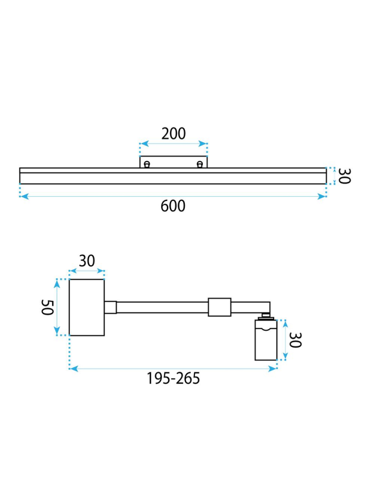 Aplica LED perete baie Toolight APP1876-1W 60cm auriu periat [8]