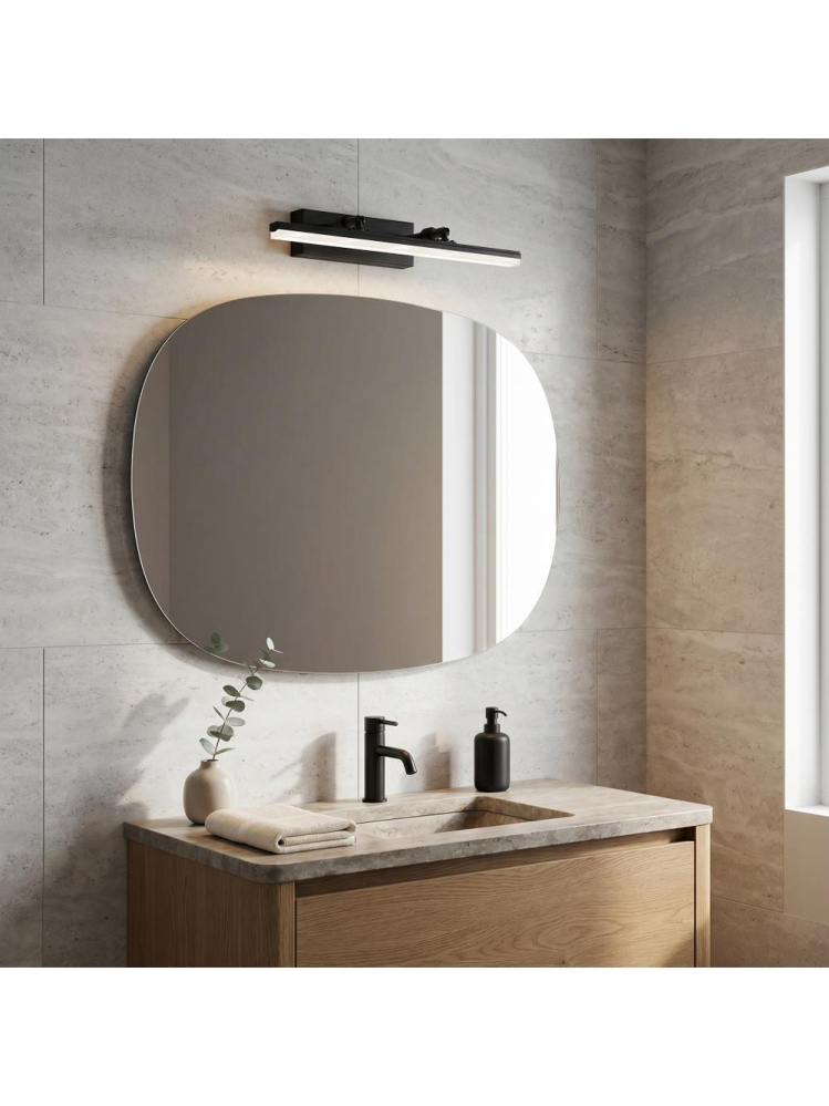 Aplica LED perete baie Toolight APP1878-1W 400mm negru mat sursa LED integrata [2]
