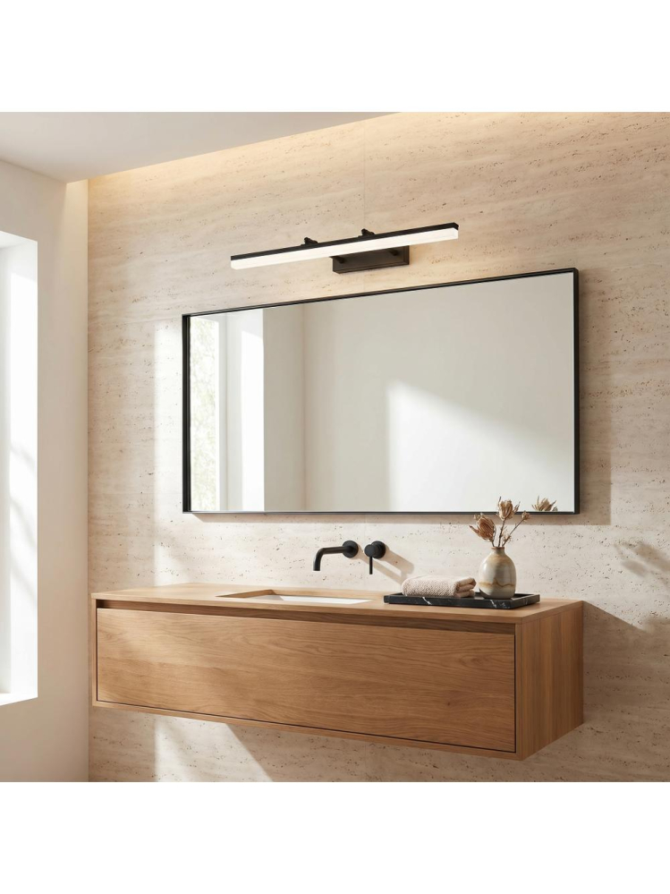 Aplica LED perete baie Toolight APP1879-1W 60cm negru mat [3]