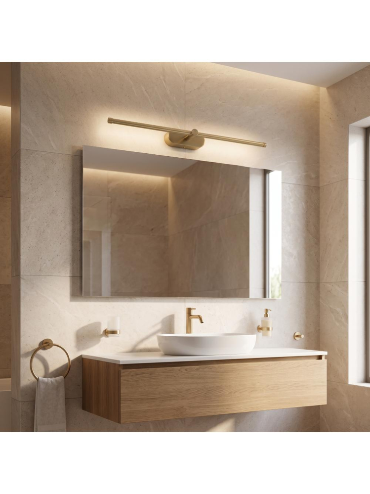 Aplica LED perete Toolight APP1893-1W 60 cm auriu periat [7]