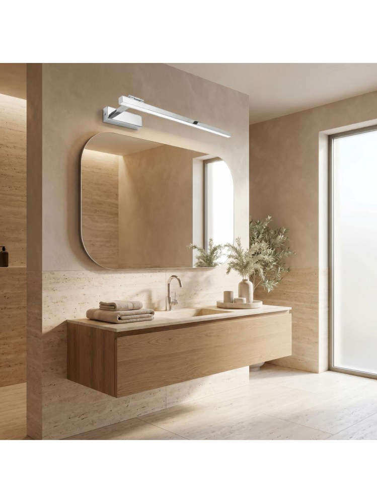 Aplica LED perete Toolight SWE029-1W 60cm crom 600x160x50mm [3]