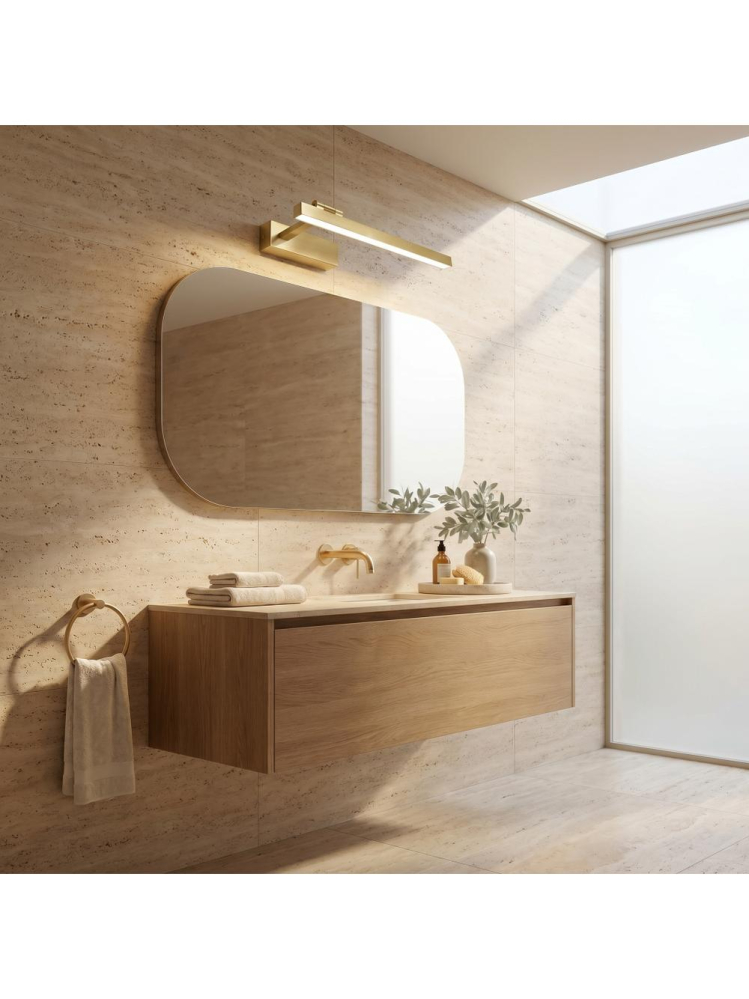 Aplica LED perete Toolight SWE031-1W 40cm auriu periat baie [2]