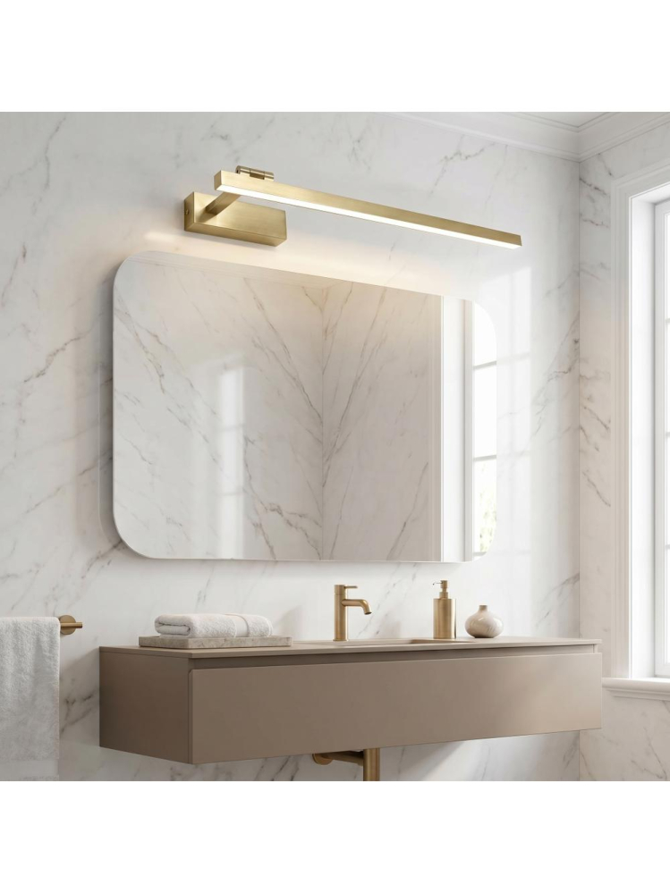 Aplica LED perete baie Toolight SWE032-1W 60cm auriu periat [2]