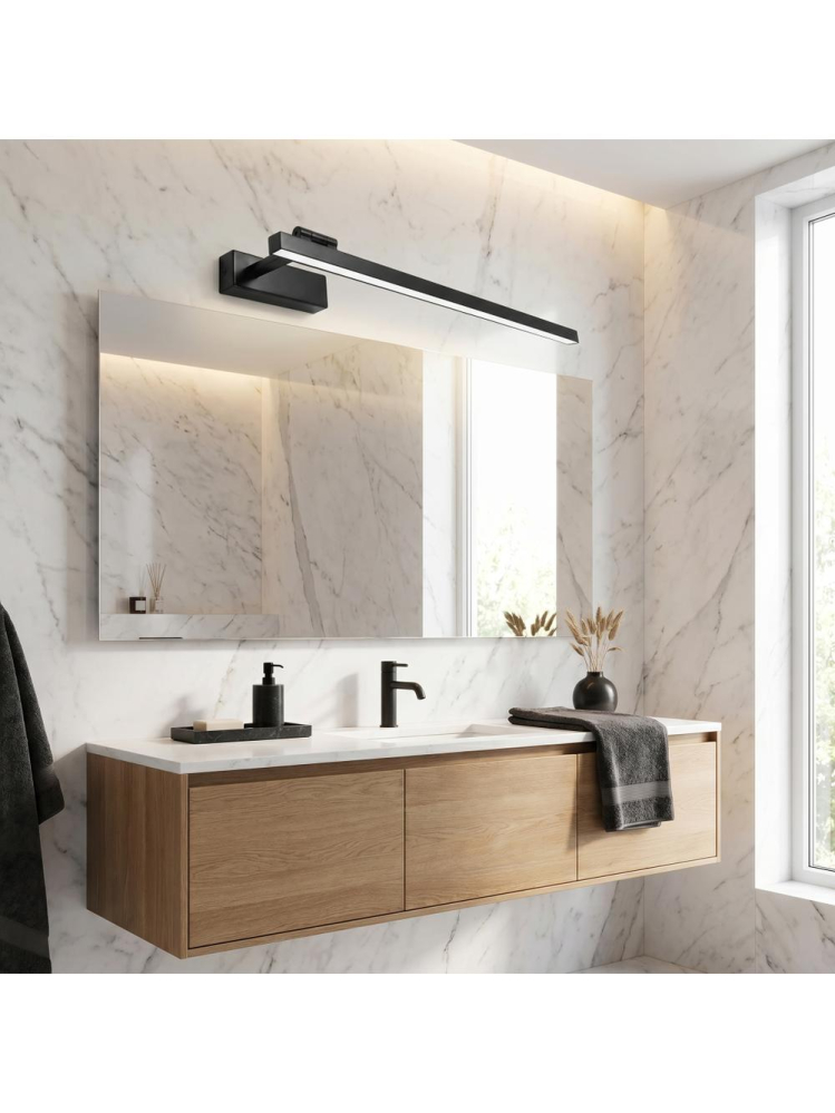Aplica LED perete Toolight SWE035-1W 60cm negru 600x160x50mm [4]