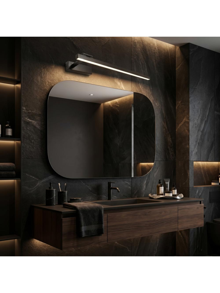 Aplica LED perete Toolight SWE035-1W 60cm negru 600x160x50mm [2]