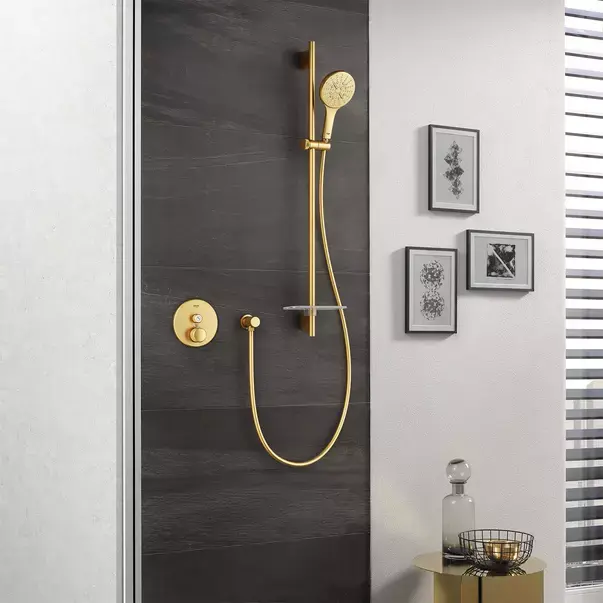 Bara de dus Grohe Rainshower SmartActive 90 cm finisaj auriu lucios Cool Sunrise [3]