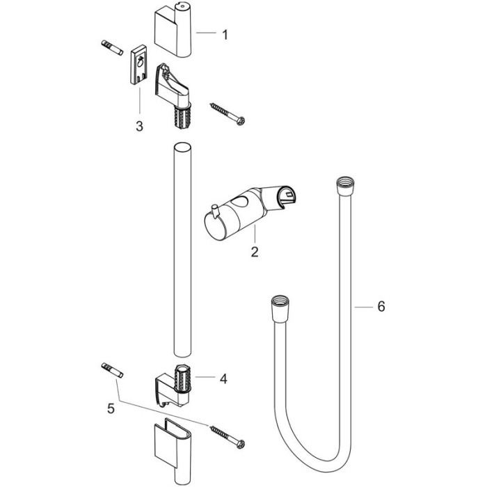 Bara de dus, Hansgrohe, Unica S Puro, cu furtun, 65 cm, bronz periat [3]