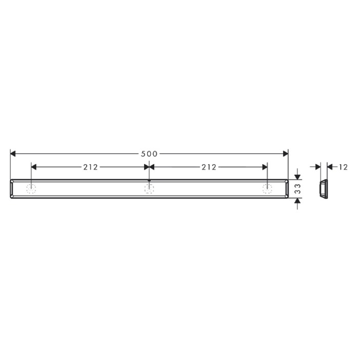 Bara de montaj pentru accesorii, Hansgrohe, WallStoris, negru mat [2]