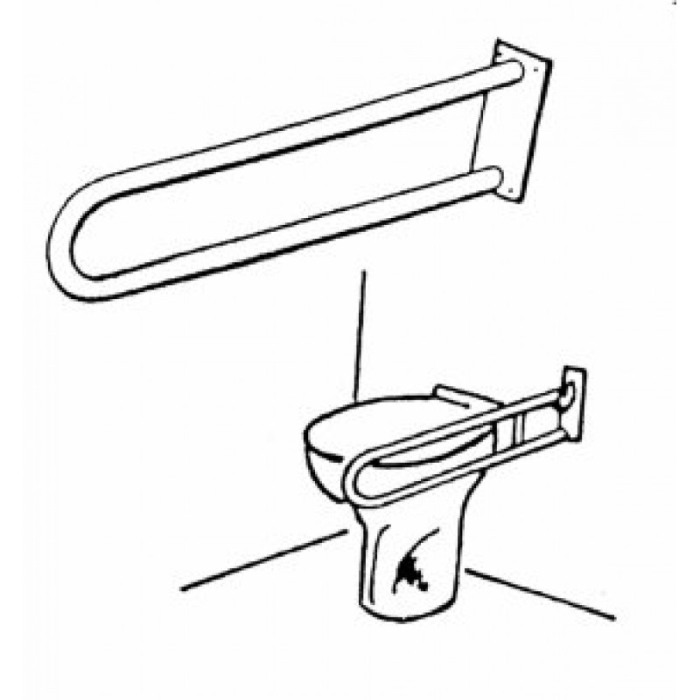 Bara de siguranta dubla, Ferro, Novatore Help, 83 cm, alb [2]