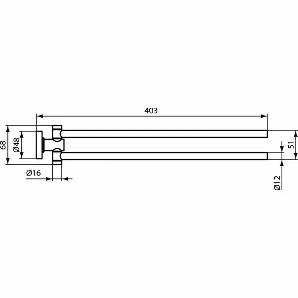 Bara dubla portprosop crom Ideal Standard IOM [2]