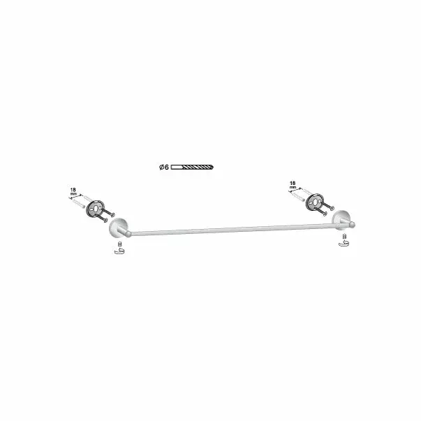 Bara portprosop crom Bisk For You 60 cm [2]