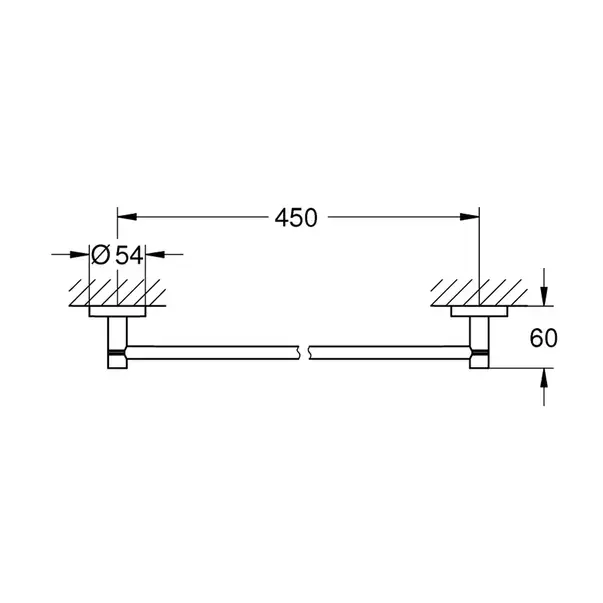 Bara portprosop Grohe Essentials 45 cm auriu lucios Cool Sunrise [2]