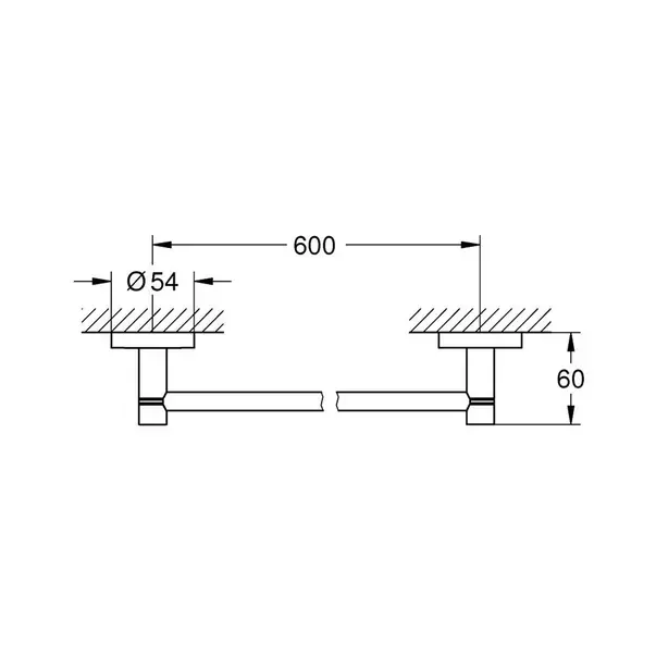 Bara portprosop Grohe Essentials 60 cm antracit periat Hard Graphite [3]