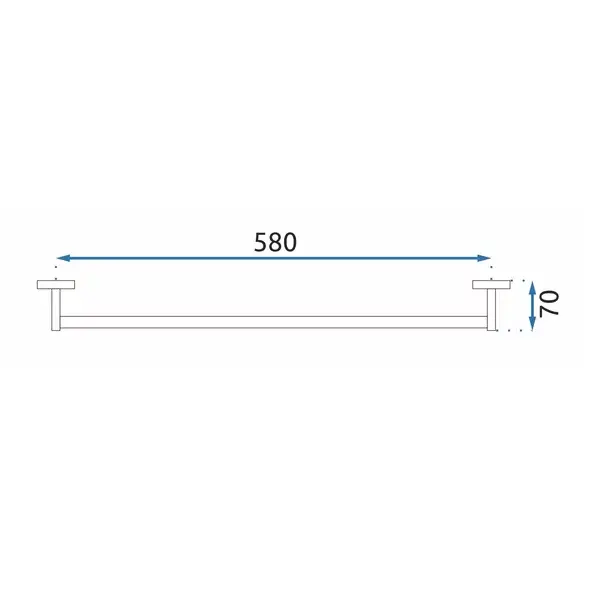 Bara portprosop Rea Mist 01 negru mat 60 cm [2]