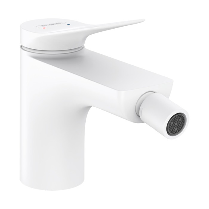 Baterie bideu, Hansgrohe, Vivenis, cu ventil, alb mat [1]