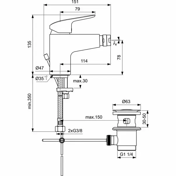 Baterie bideu Ideal Standard Ceraflex [2]