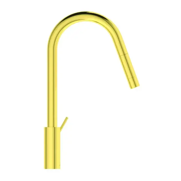 Baterie bucatarie cu dus extactibil Ideal Standard Gusto 235 auriu periat 1 tip de jet [2]