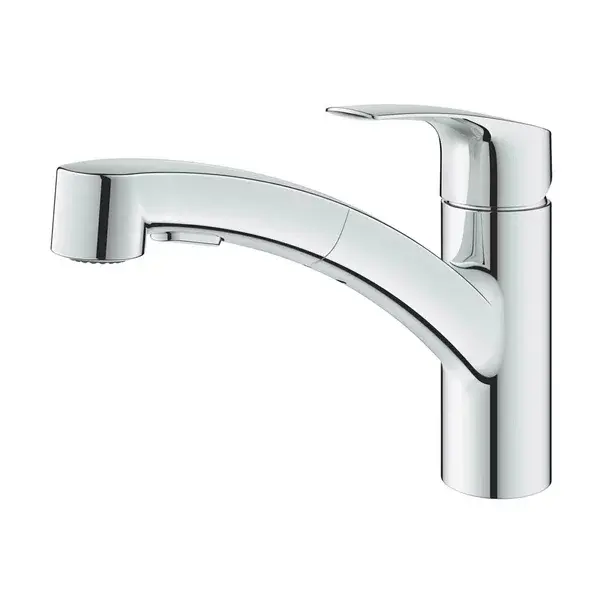 Baterie bucatarie cu dus extractibil Grohe Eurosmart New crom [1]