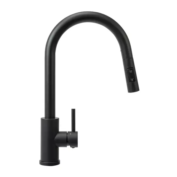 Baterie bucatarie cu dus extractibil Rea Fresh negru mat [3]