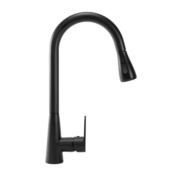 Baterie bucatarie cu dus extractibil Rea Mild negru mat [5]