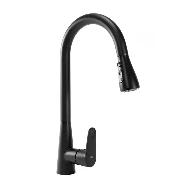 Baterie bucatarie cu dus extractibil Rea Mild negru mat [2]
