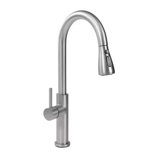 Baterie bucatarie cu dus extractibil Rea Nest nichel periat [4]